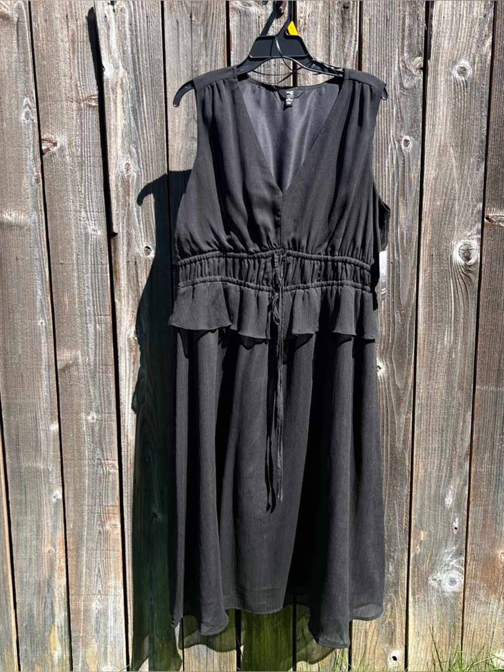 Terra & Sky black sleeveless peplum midi dress size 1X